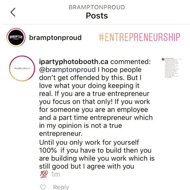 Thank you @bramptonproud 💯 #entrepreneurship Always work on your craft whether you are an #entrepreneur #artist #singer #rapper #dancer 🕺🏻#entertainer build if you have to and don&rsquo;t let anyone tell you different. Work 1 or 2 or as much #jobs