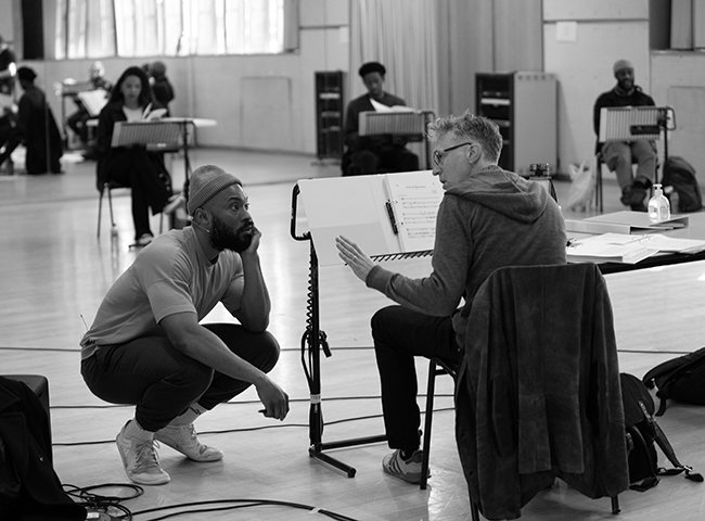 Phil with lead actor Arinze Kene. Photo by Craig Sugden.