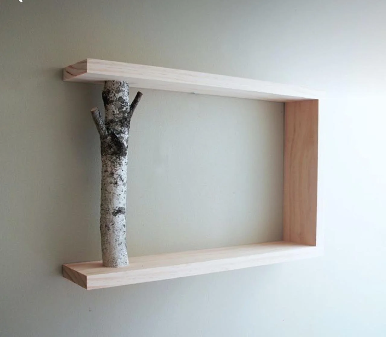 Pine and Silver Birch Shelves