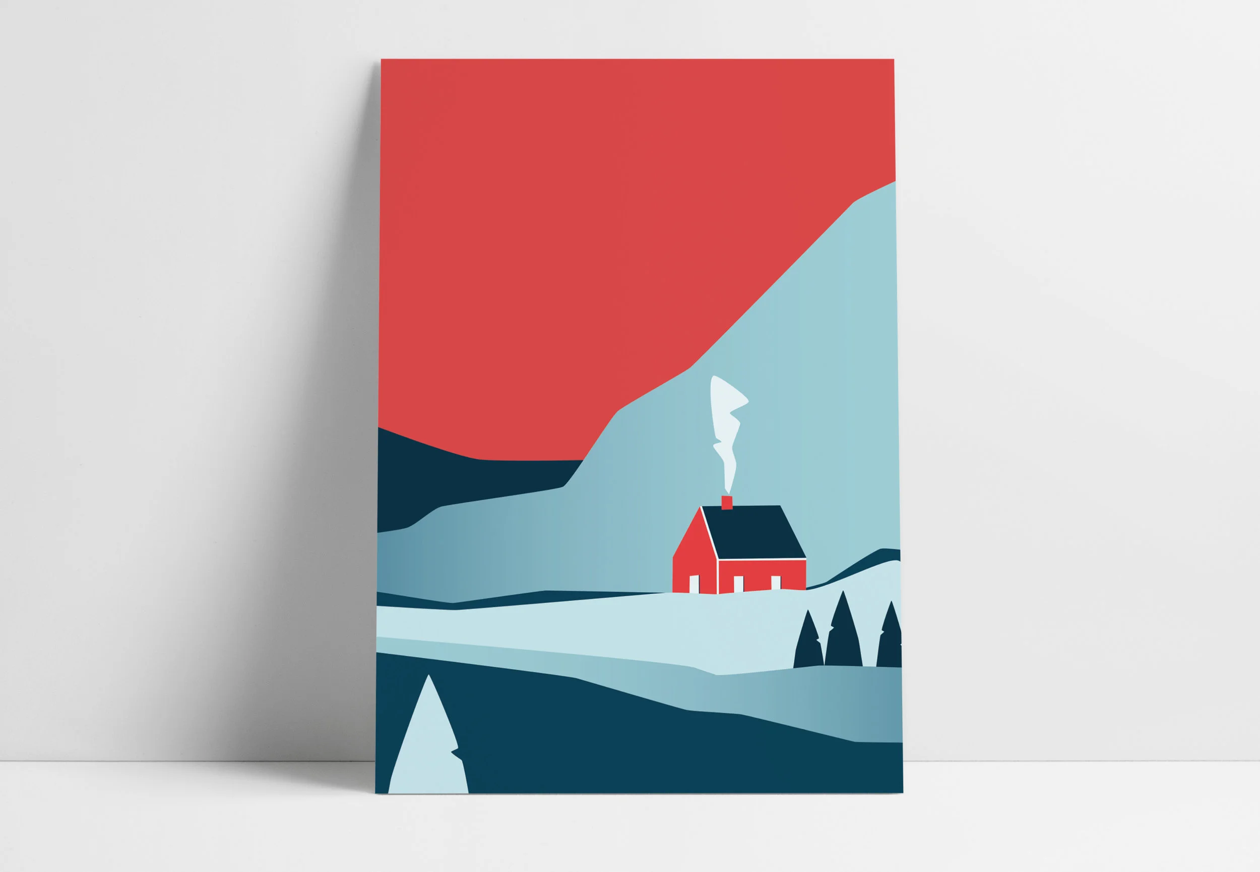 Hytte. Postcard