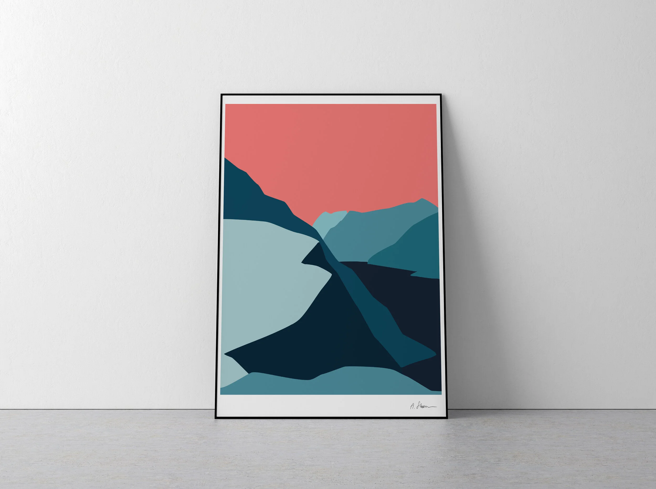 Fjord. Blue