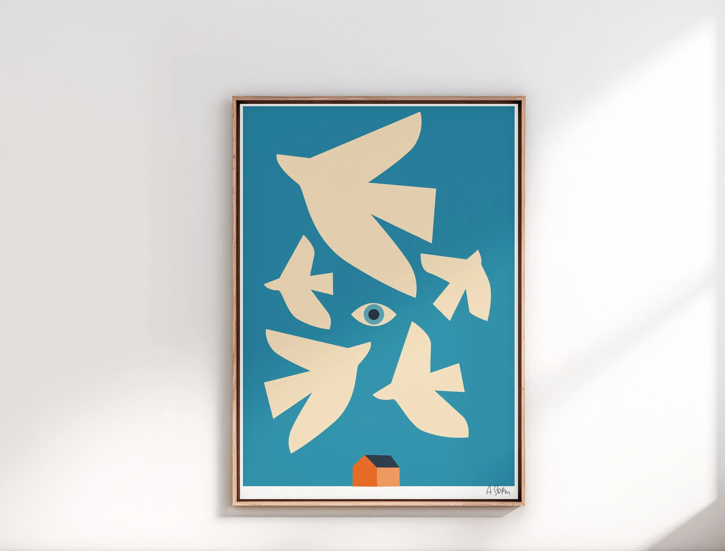 Birds. House. Eye