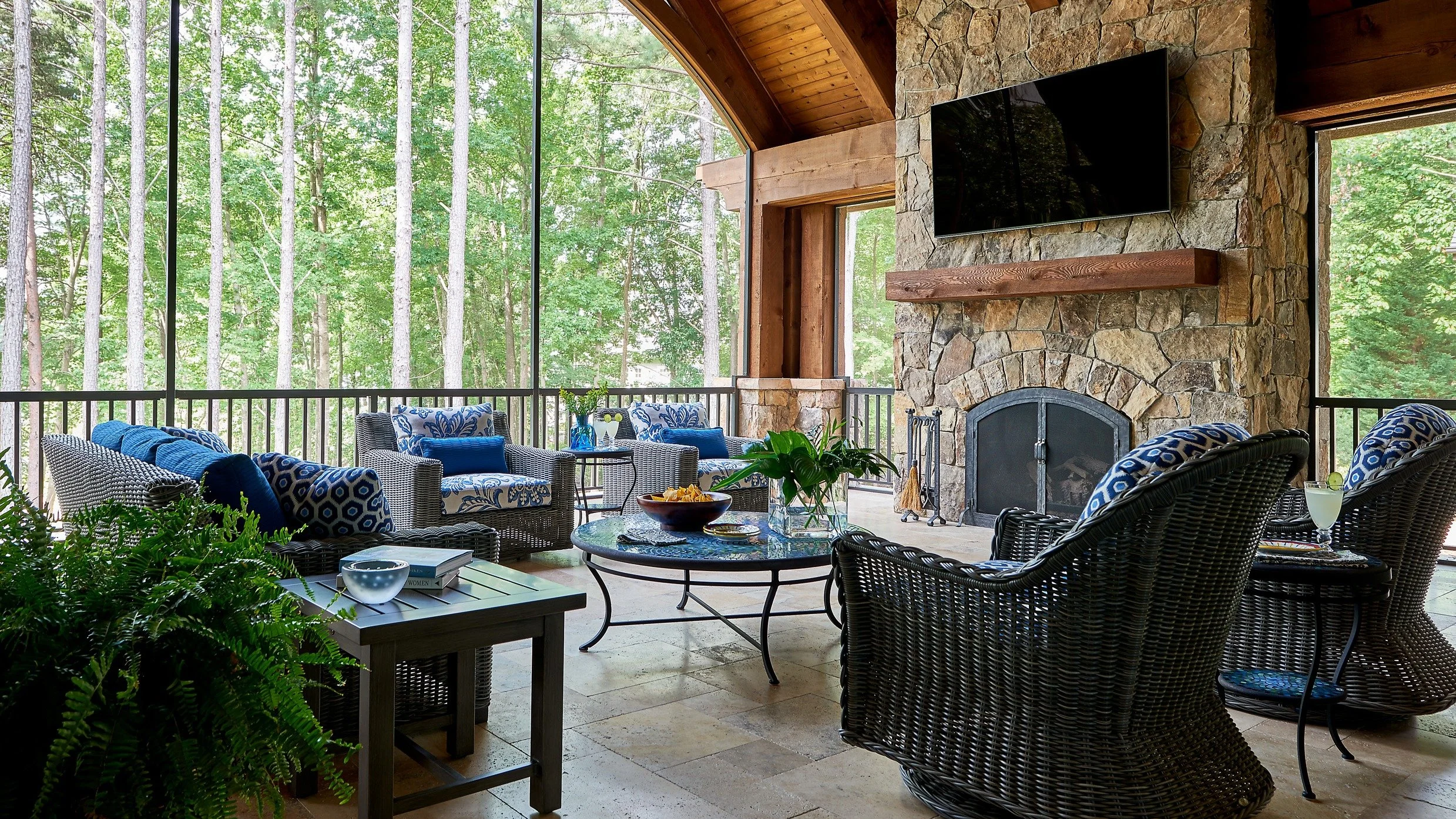 Some of the best porch-sitting days are ahead. 

If you live in the South, you know what I mean! The muggy weather gives way to some crisp breezes, and the air just seems fresher. The bugs start to hibernate, though screen porches can help keep them 