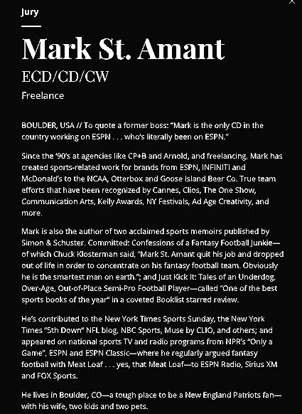 Sports Nerd Mark St Amant Saint Amont