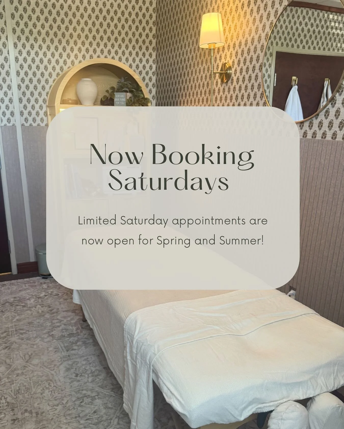 Consider this your sign to finally book the appointment you&rsquo;ve been thinking about! 

✨ Spring/Summer update: I&rsquo;m now offering limited Saturday sessions ✨

For the busy weekdays, the working moms, the &ldquo;I&rsquo;ll get to it eventuall
