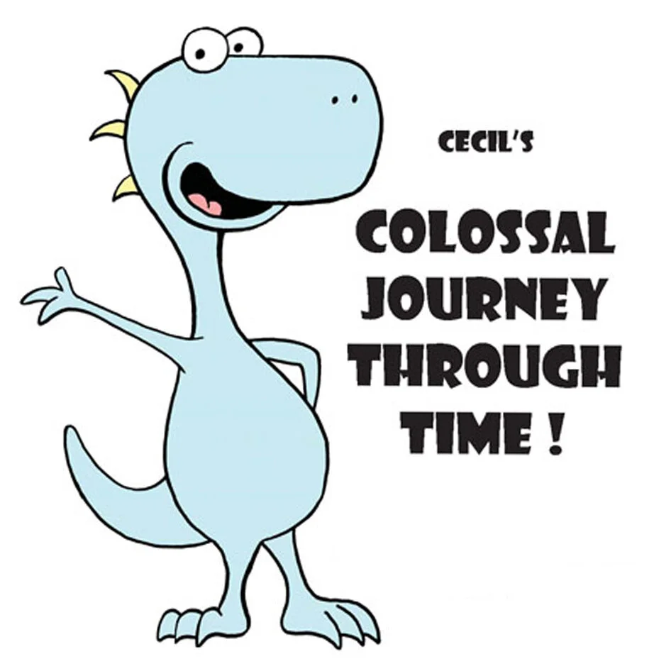 Coloring Activity for Children: Cecil's Colossal Journey Through Time!
