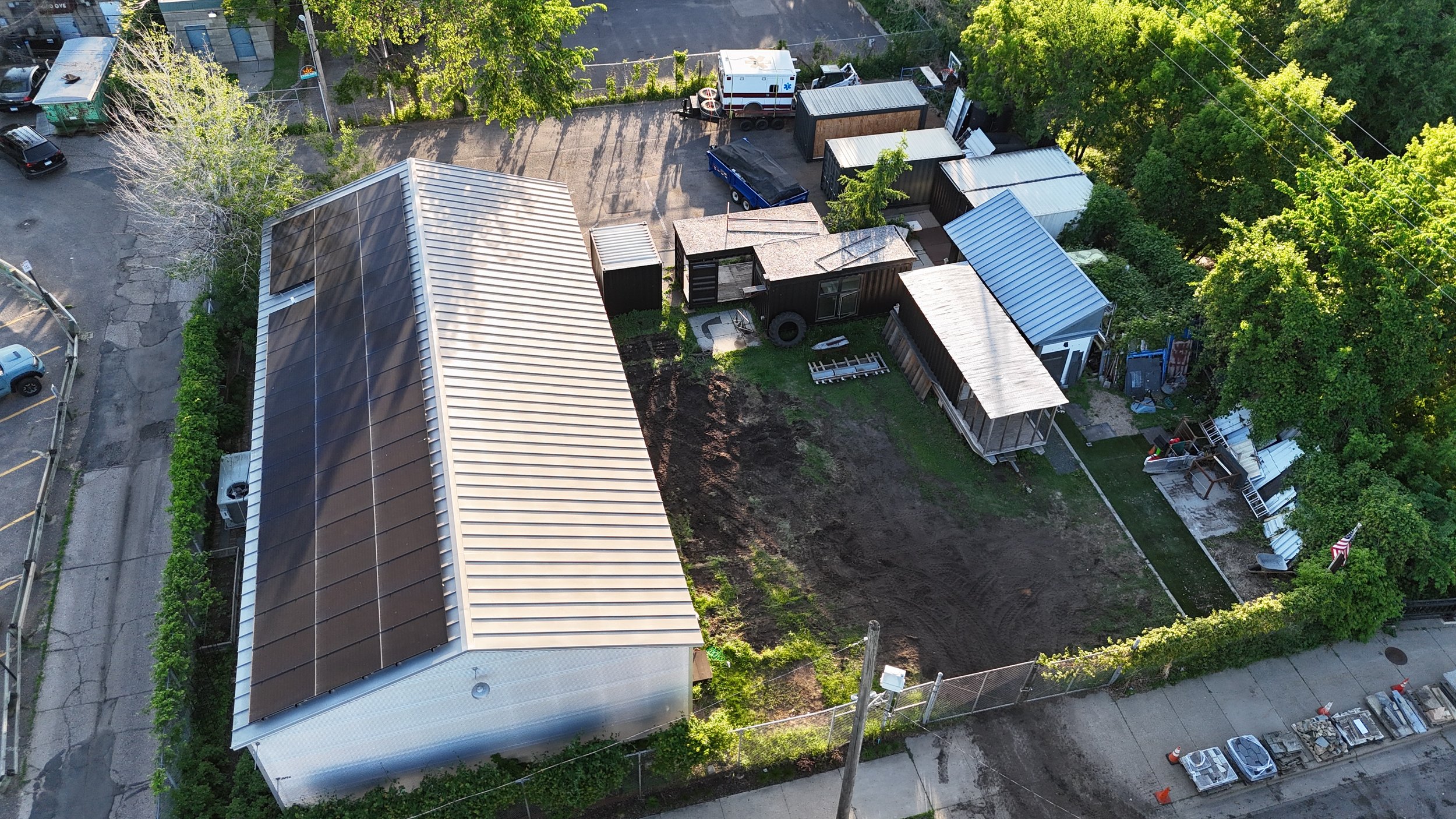 Ariel view of Balance Garden before project.
