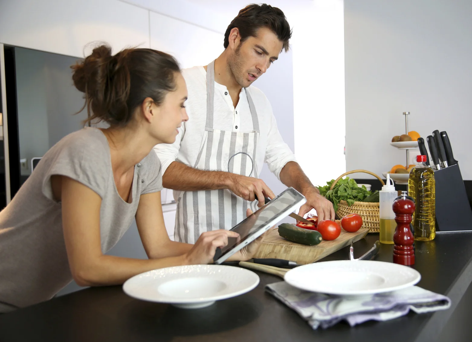 Couple Cooking
