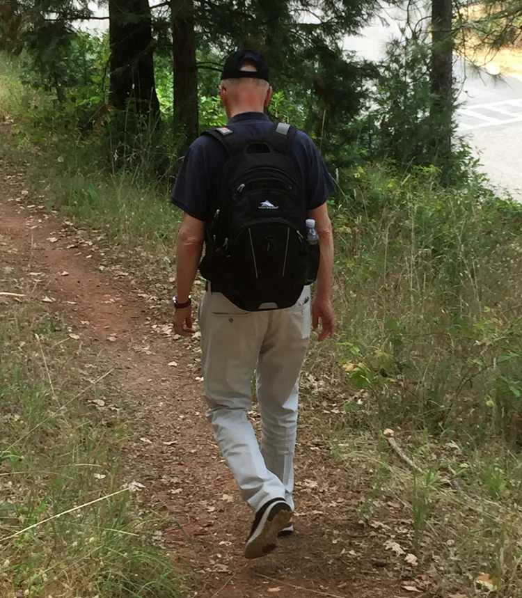 My husband enjoying the great outdoors.