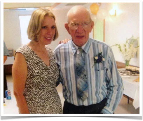 Diane Wilson with her father.