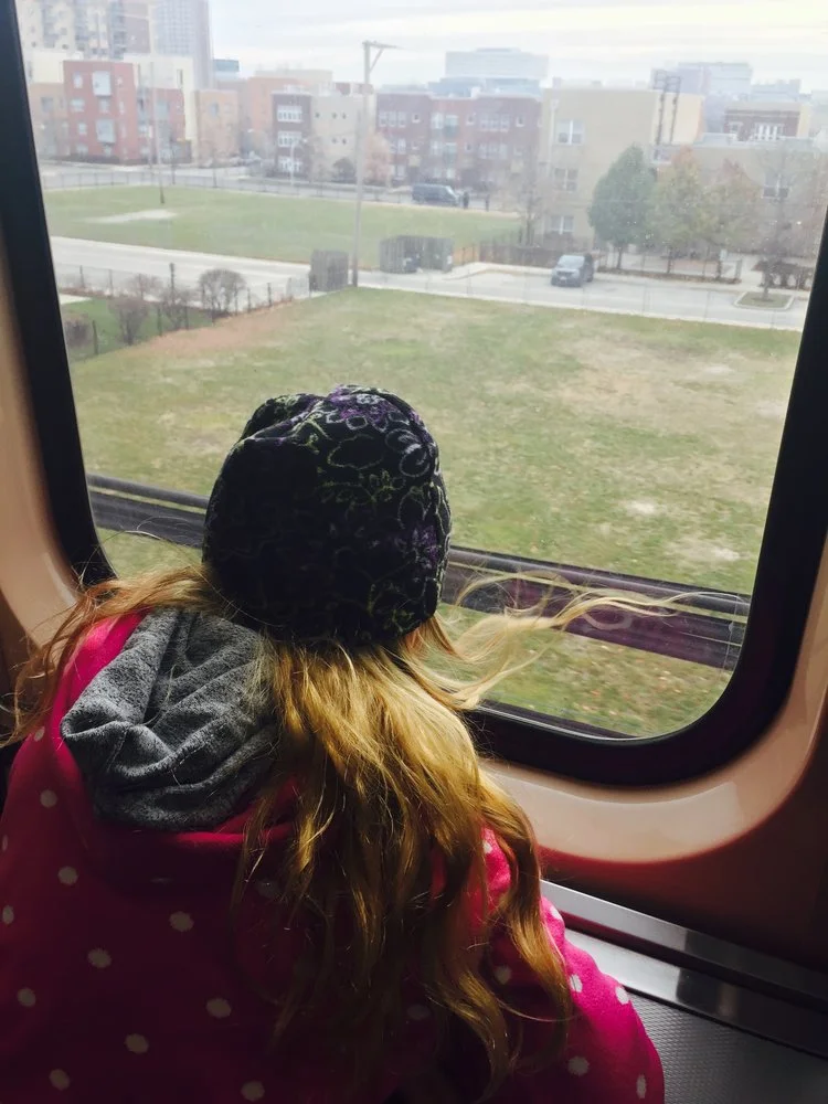 Riding the CTA Green Line from Oak Park to downtown Chicago. Photo: D. Wilson