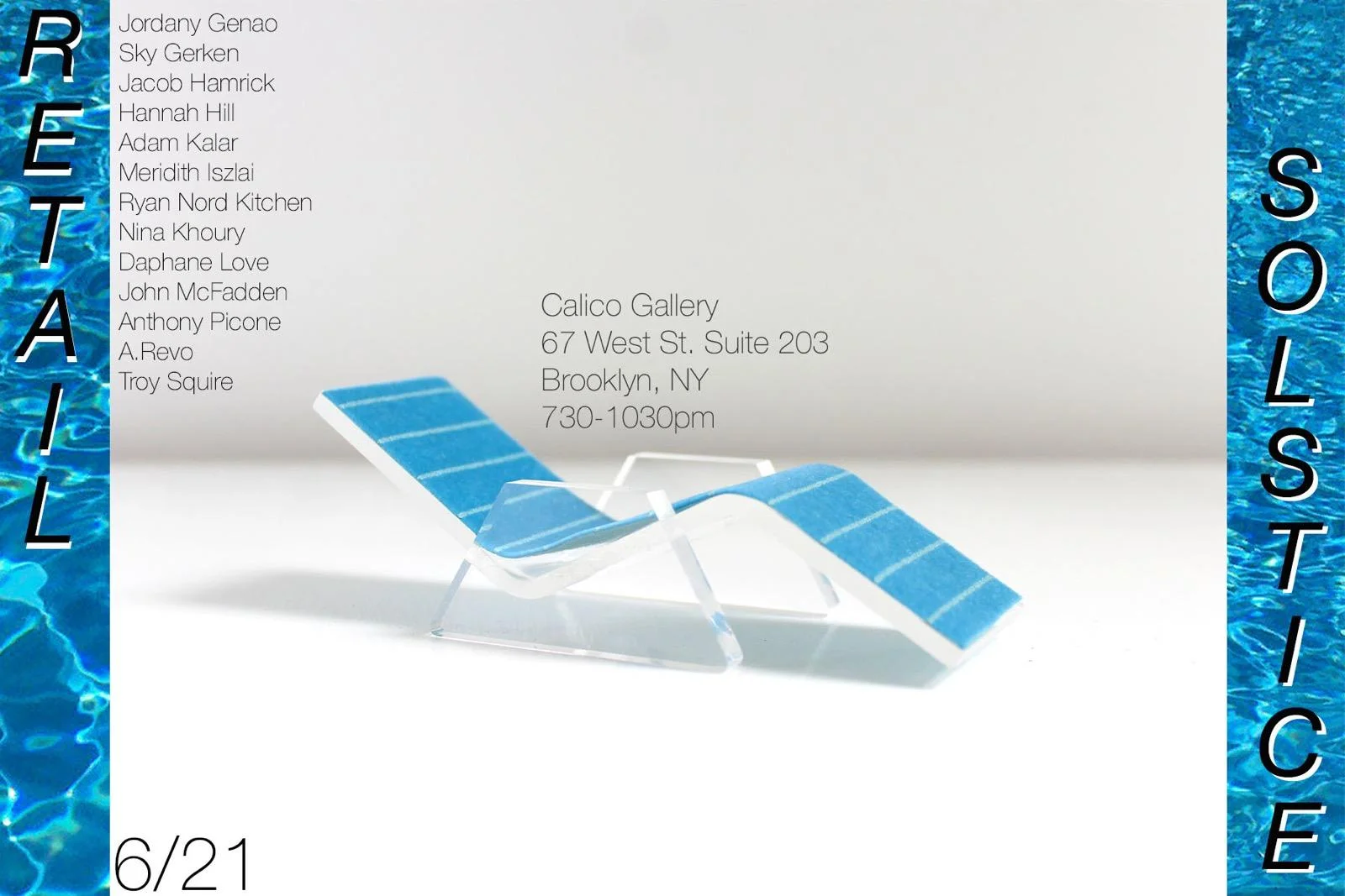 Flier for Retail Solstice Pop-Up Show at Calico Gallery