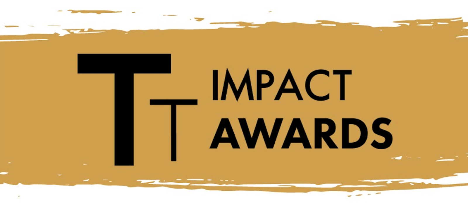 Logo for Impact Awards featuring a stylized T and I on a gold background.