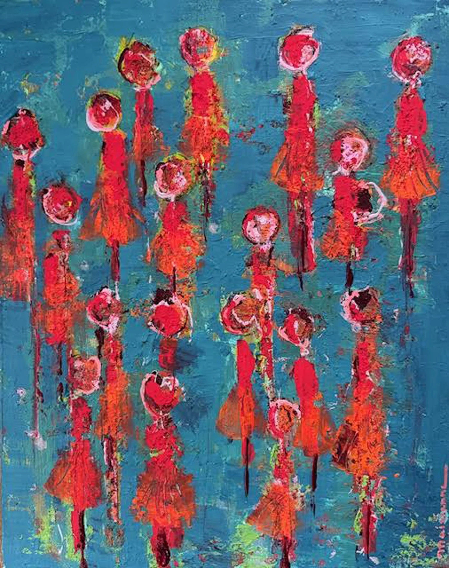 Offspring 20x16x1.5" - Acrylics on canvas - $700