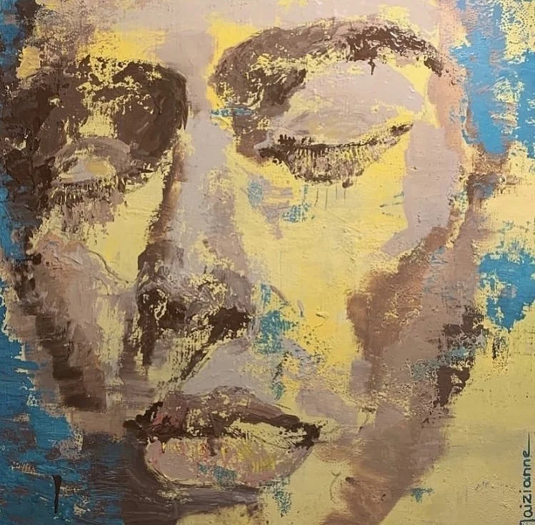 "Empathy" 36x36x1.5" - Acrylics on canvas - $2600