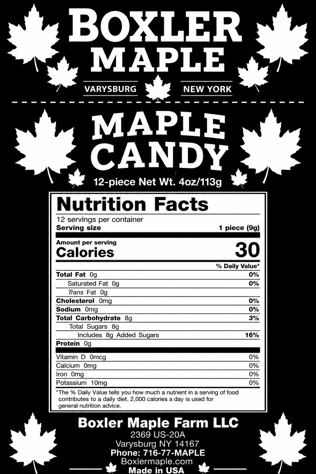 Maple candy label bold for thermal printer 3x6.png