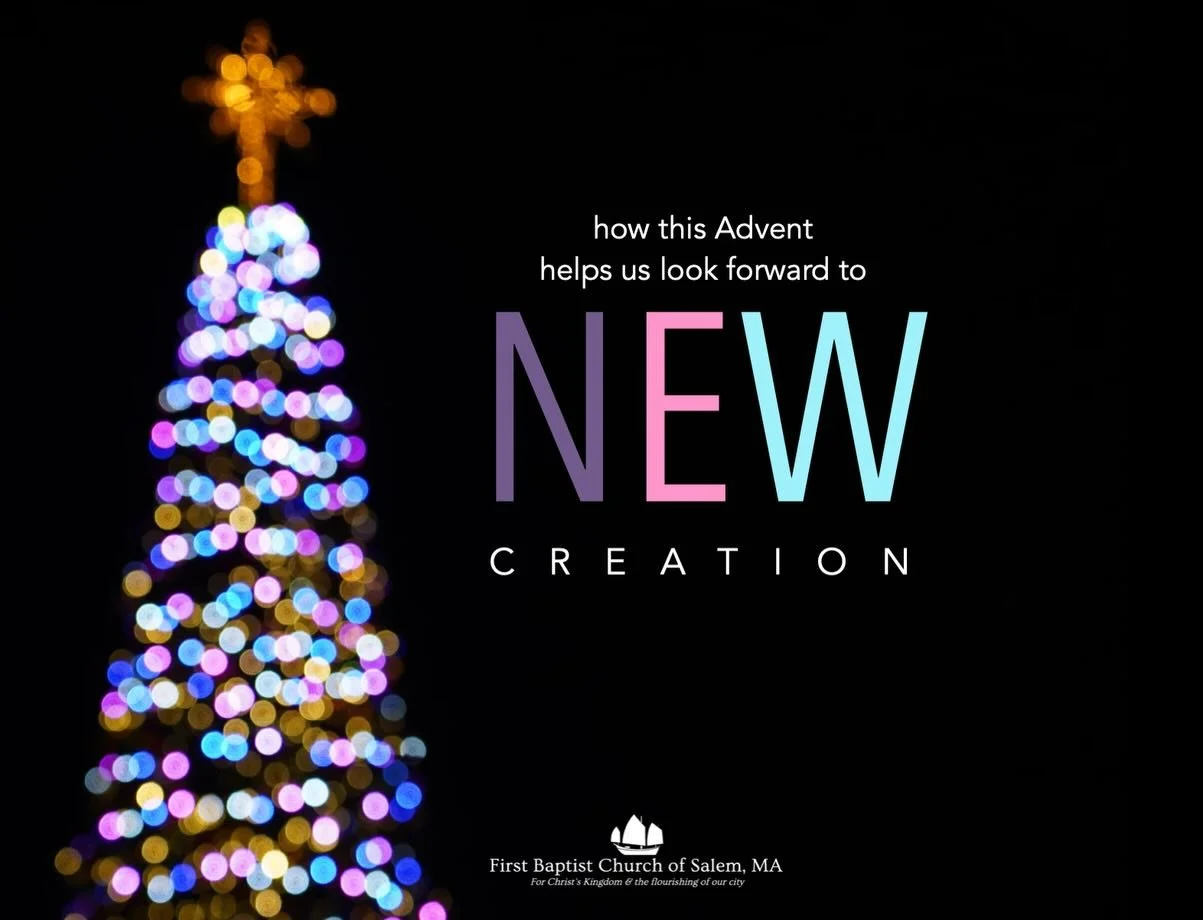 Join us for the special Advent season.

Advent is about &ldquo;anticipation&rdquo; of Christmas. But not just the first Christmas, when Jesus was born. It&rsquo;s even more so about the second Christmas, when Jesus comes again and the New Creation is