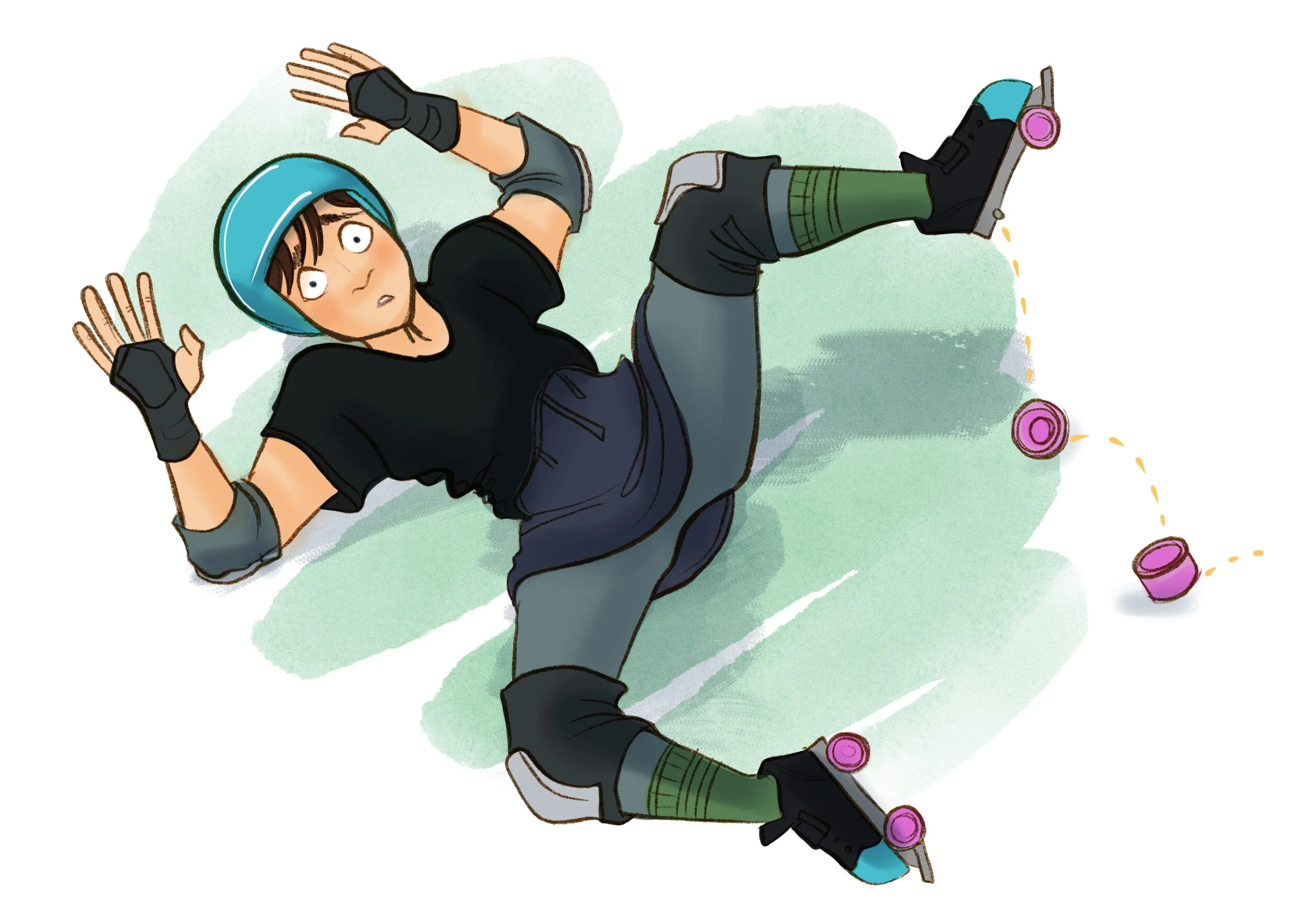 My small cameo as the “Hit the Deck-ember” model, based on a true story when the wheels quite literally came off