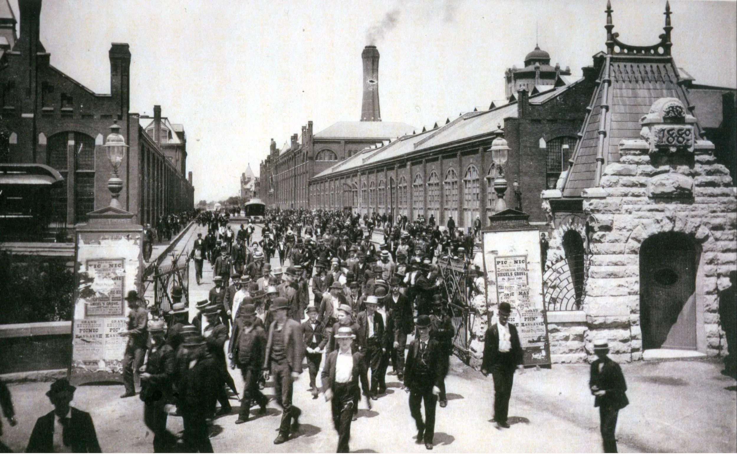 PULLMAN WORKERS LEAVING THE FACTORY