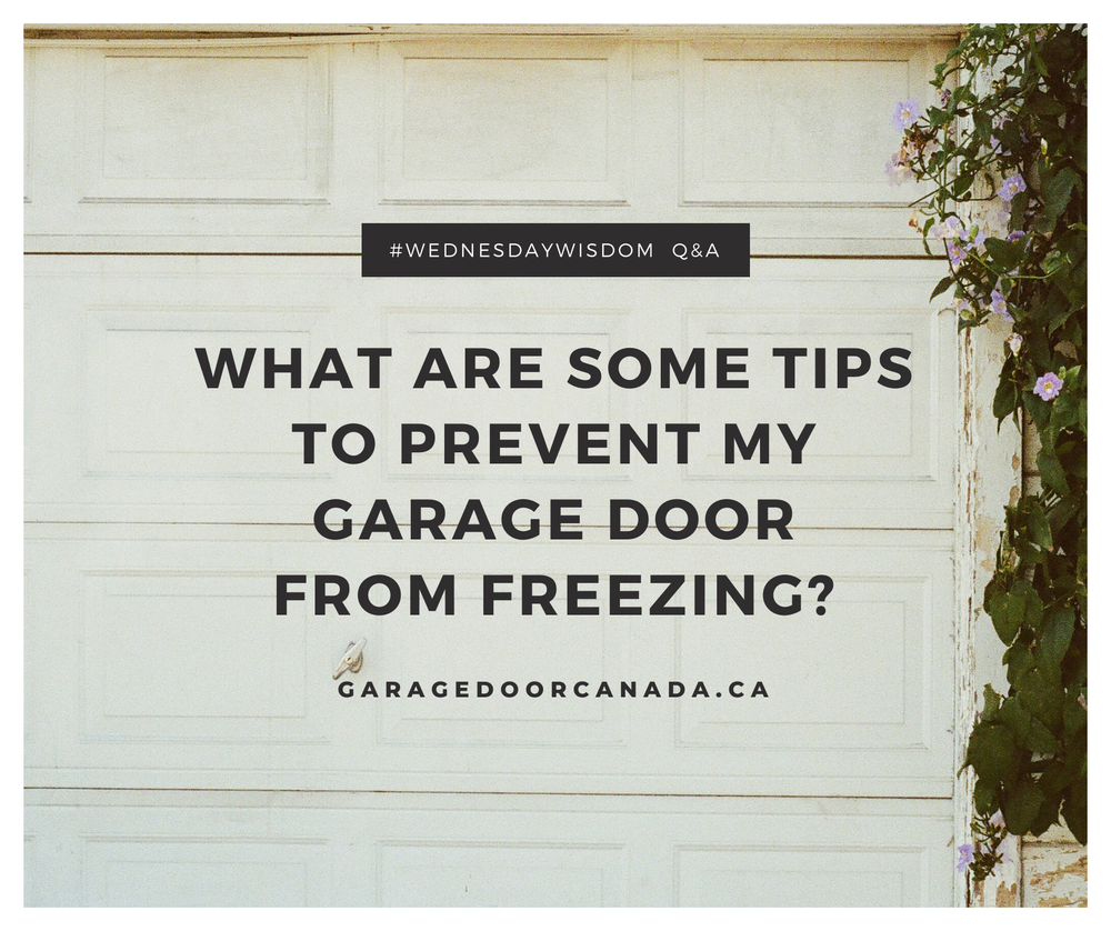What are some Tips to Prevent my Garage Door from Freezing? — Garage
