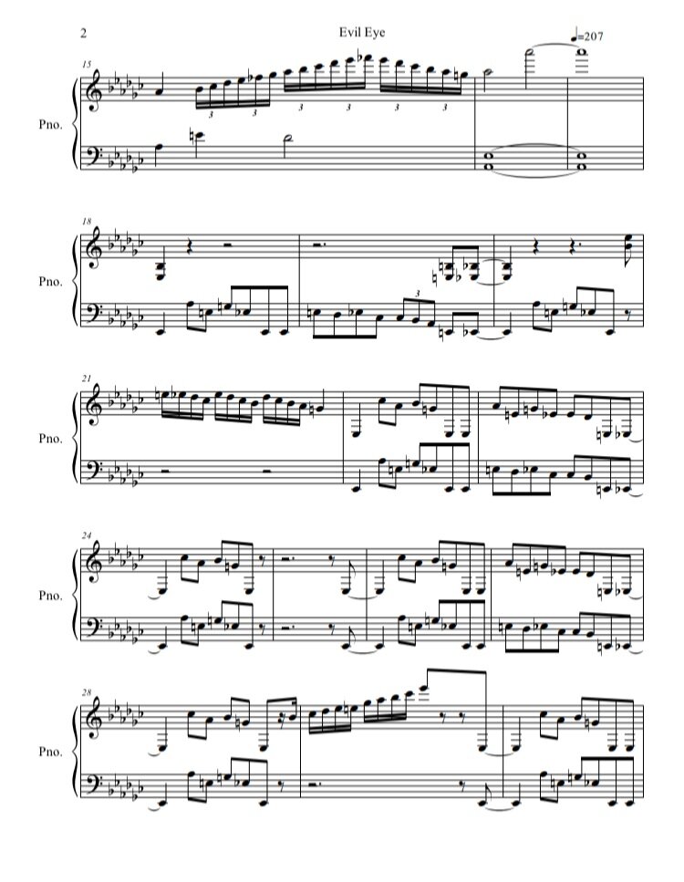 Yngwie Malmsteen "Evil Eye" Piano arrangement excerpt