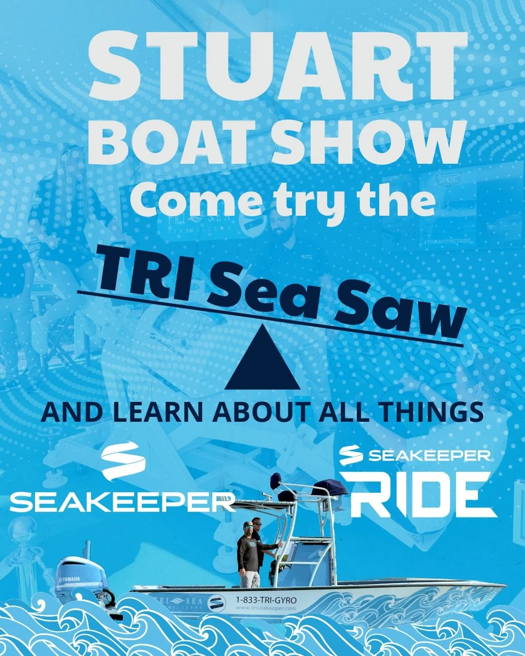 You aren&rsquo;t seeing double! We have two shows in one weekend! Stop by and try our TriSeasaw here at the @stuartboatshow to experience how a @seakeeper works.

#seakeeper #seakeeperride #itsallwedo