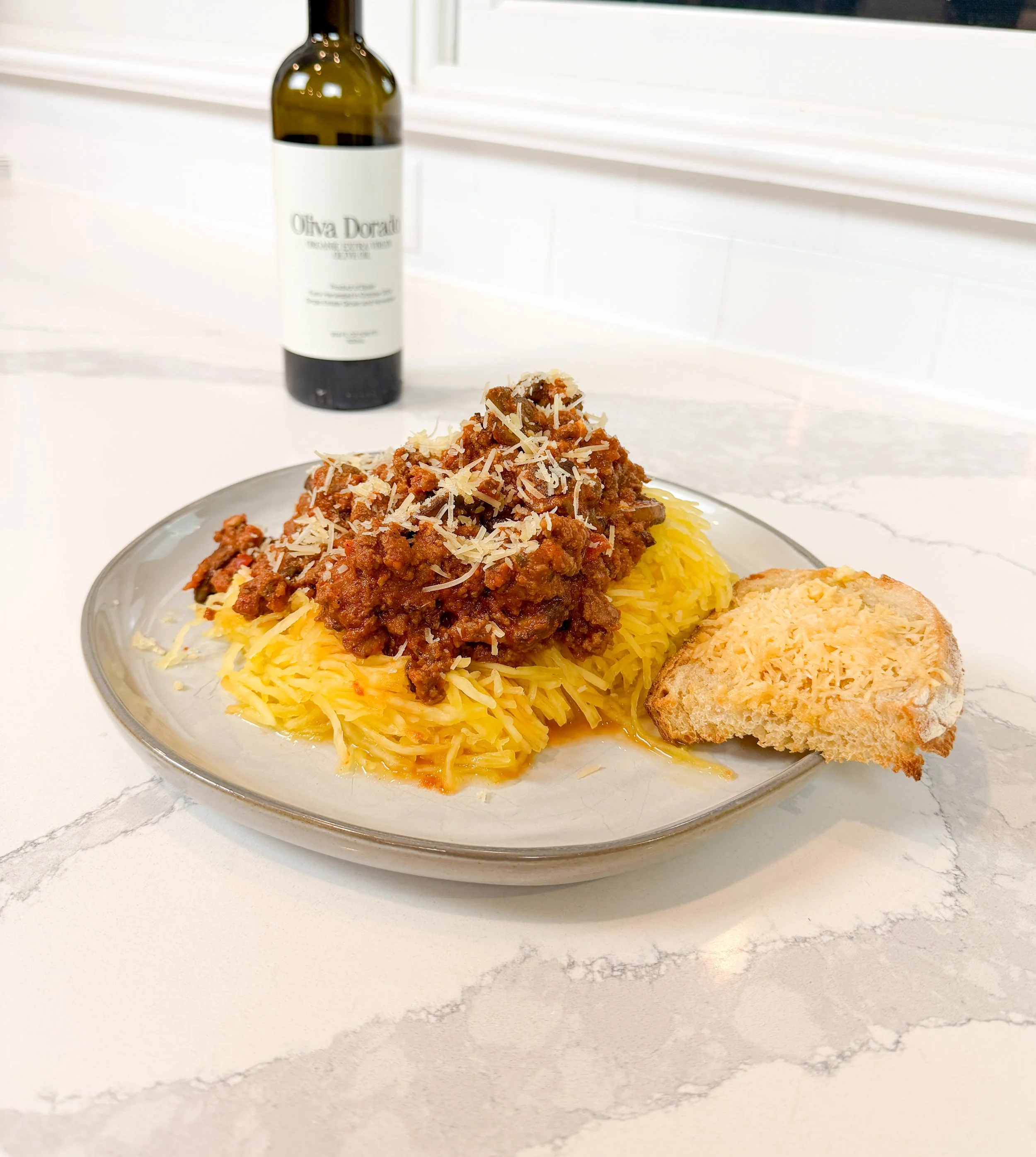 Weeknight Spaghetti Squash Bowls with Meat Sauce (Healthy &amp; High-Protein)