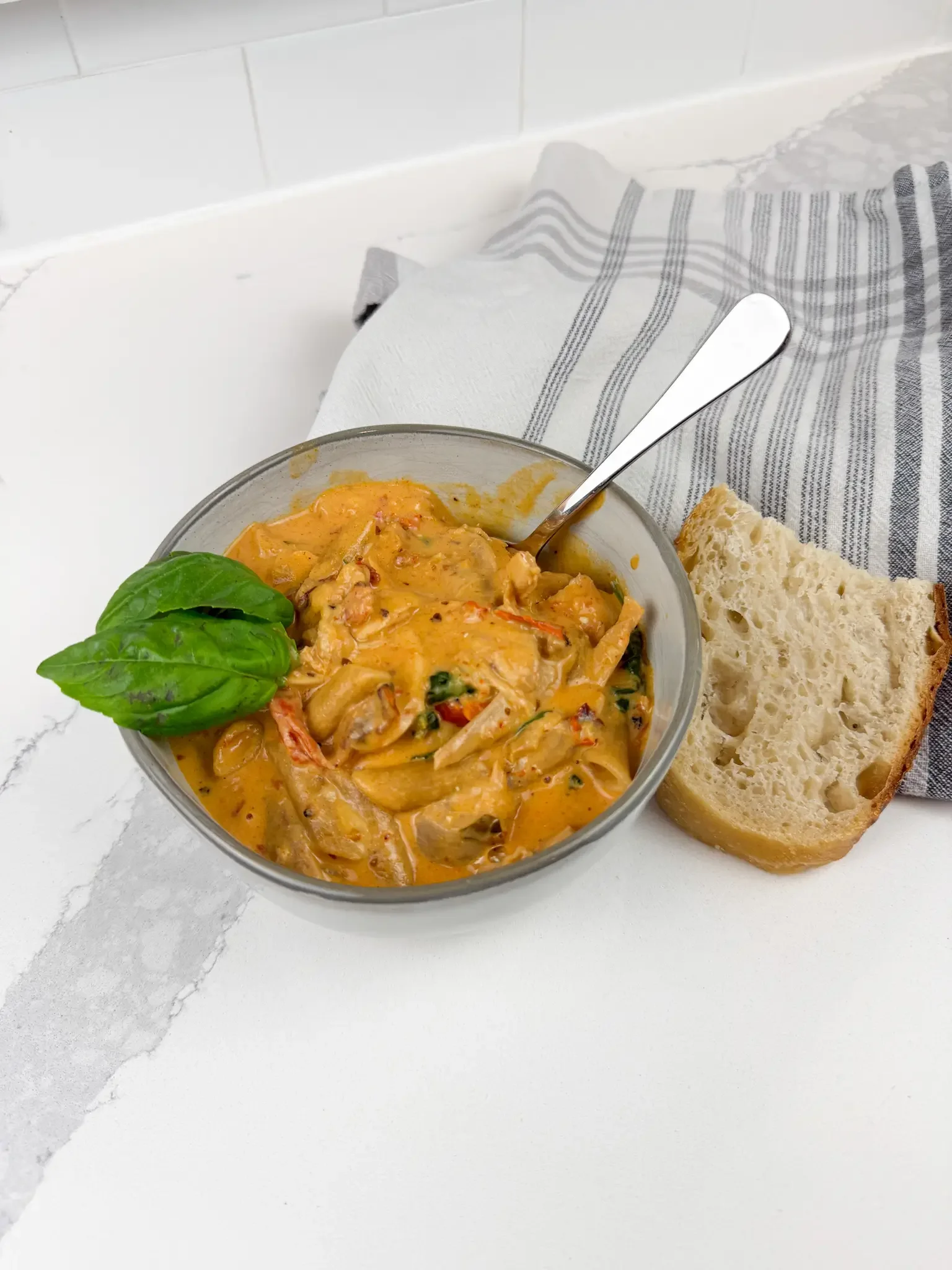 Marry Me Chicken Soup (Bone Broth &amp; Sourdough Pasta)