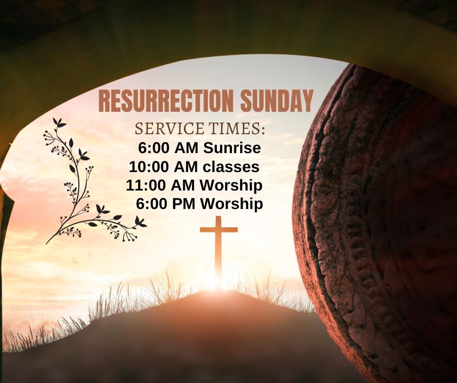 We hope to see you Sunday March 31st you at our Resurrection Sunday services.  He is worthy. 🙌
Everyone Welcome.