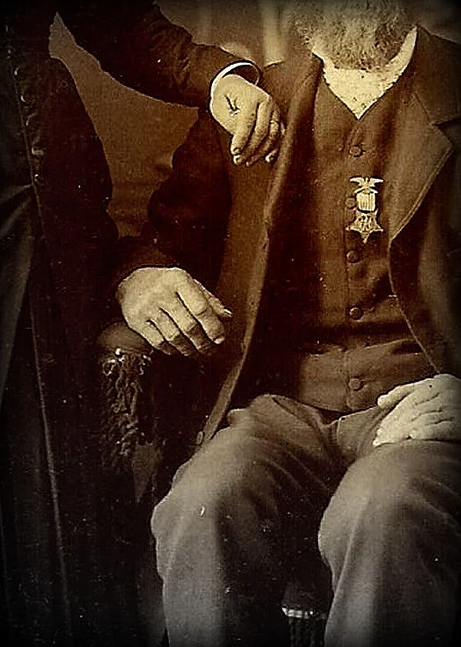 Veteran wearing a GAR Pin