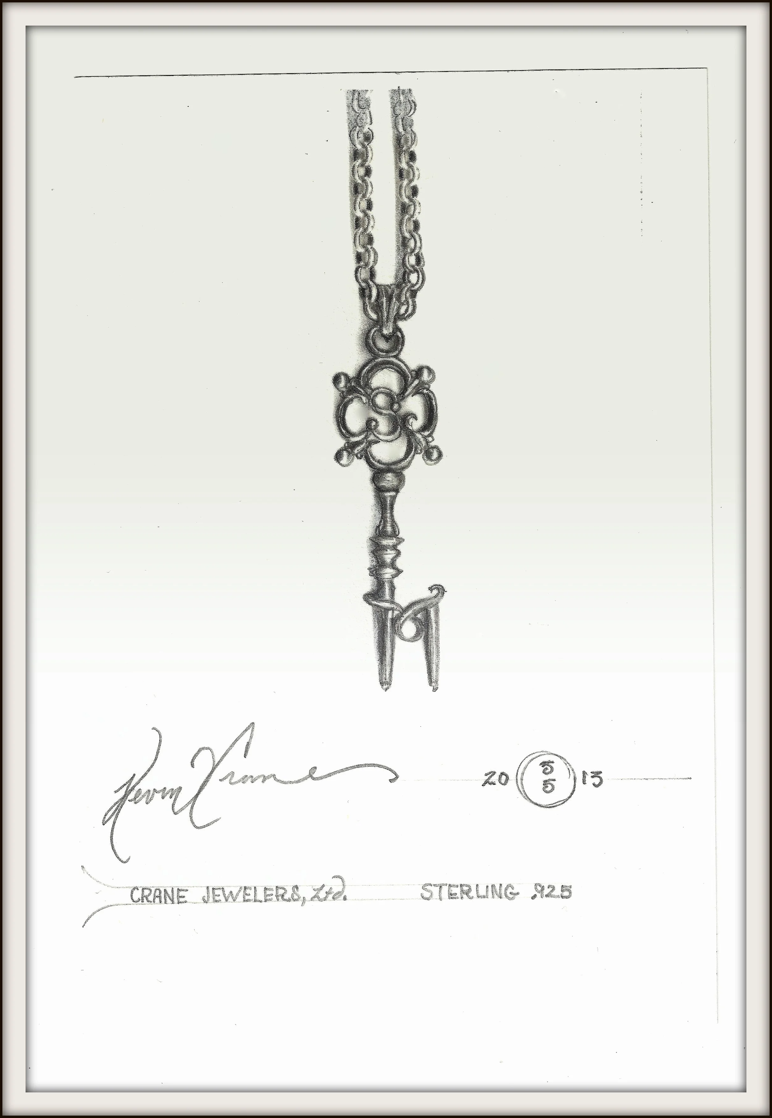 monogram key drawing