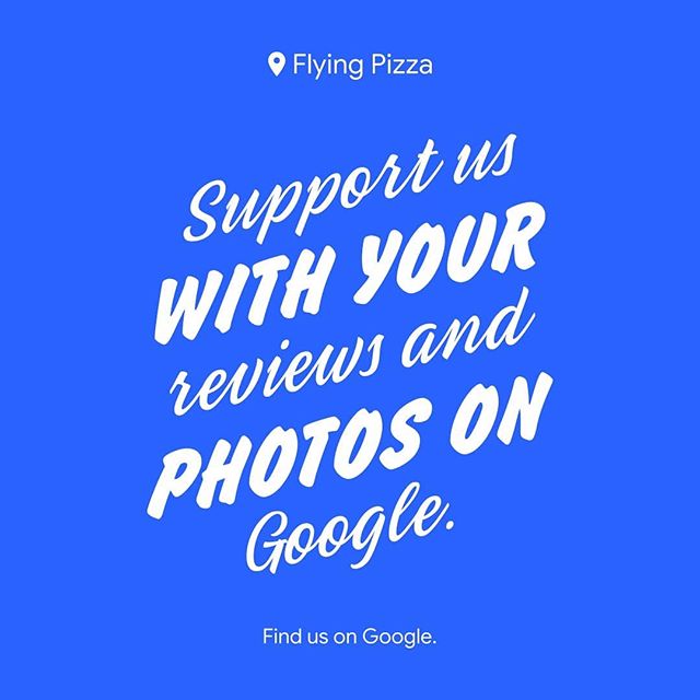 We'd love to hear from you! Search us on Google at Sargent Flying Pizza and leave us a review!