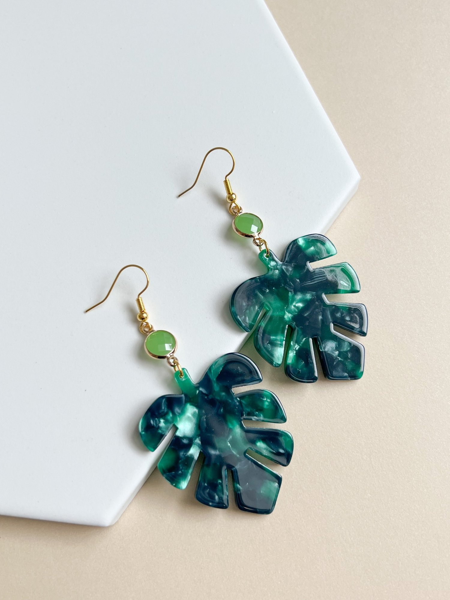 Monstera Leaf Earrings  Something Jade