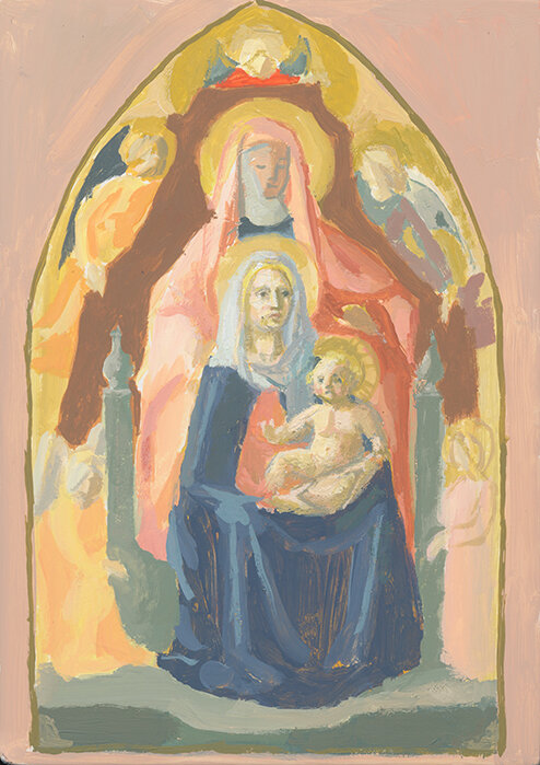 Study after Masaccio's "The Madonna and Child with St. Anne"