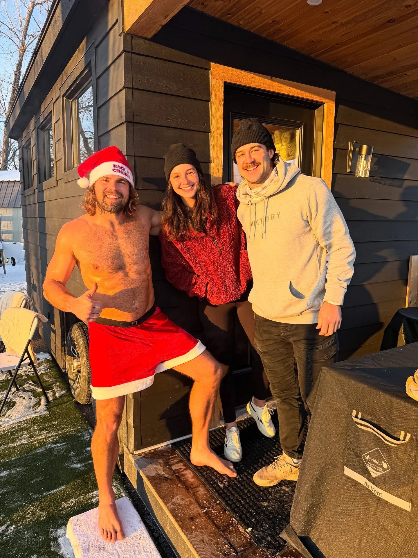 We&rsquo;ve had our Santa fix and we&rsquo;ll get it again on Sunday from 11am-2pm.

But tomorrow, Thursday, we have a visit from SAUNTA Claus who&rsquo;ll be hanging out in @thenordichaus_ sauna between 5-8pm.

Lauren and Sam will have the sauna hot
