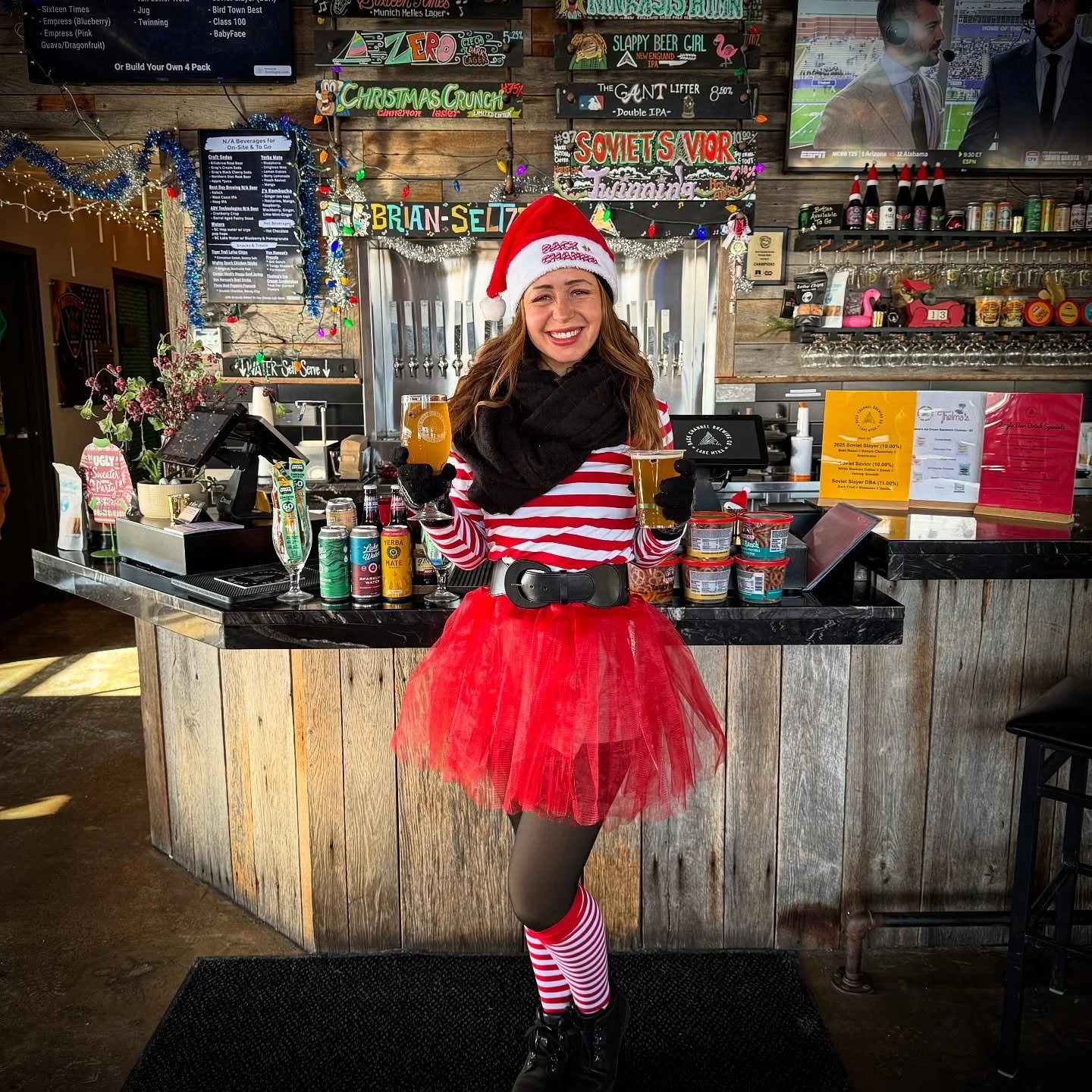 We&rsquo;ve got a couple holiday beverages calling your name on this frigid Saturday.

Jingle Juice - Apple Cider Seltzer &amp; Ginger Kombucha (3.00%)
*Served with a cinnamon stick

Jangle Juice - Apple Cider &amp; Ginger Kombucha *Served with a cin