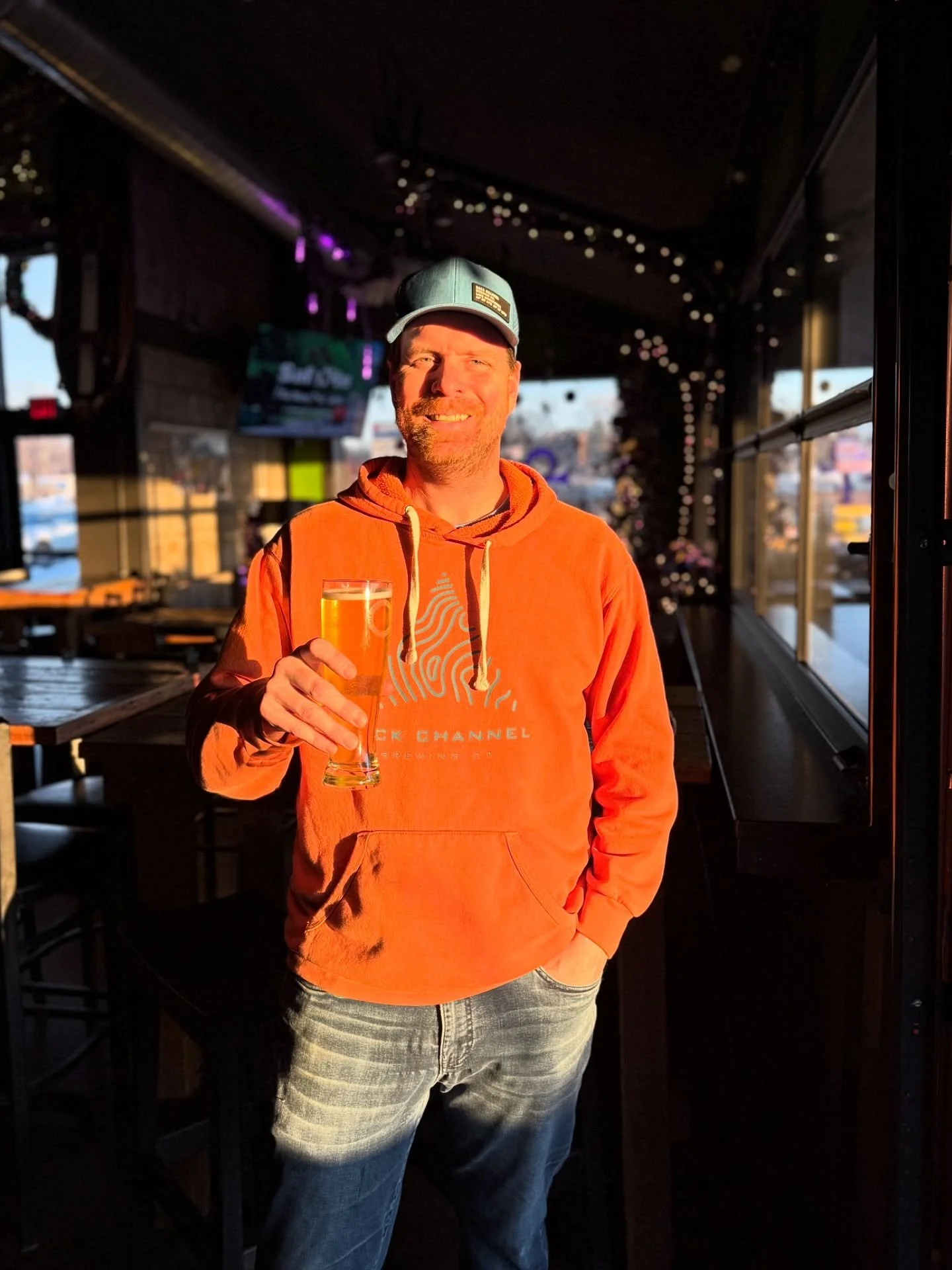 Nicks rocking a combo to be proud of.

A crispy lager and the fan-favorite orange hoodie with a matching hat.

Check out our merch wall and make a combo of your own. 

Happy Hour: 12-3pm // Open &lsquo;til 9pm