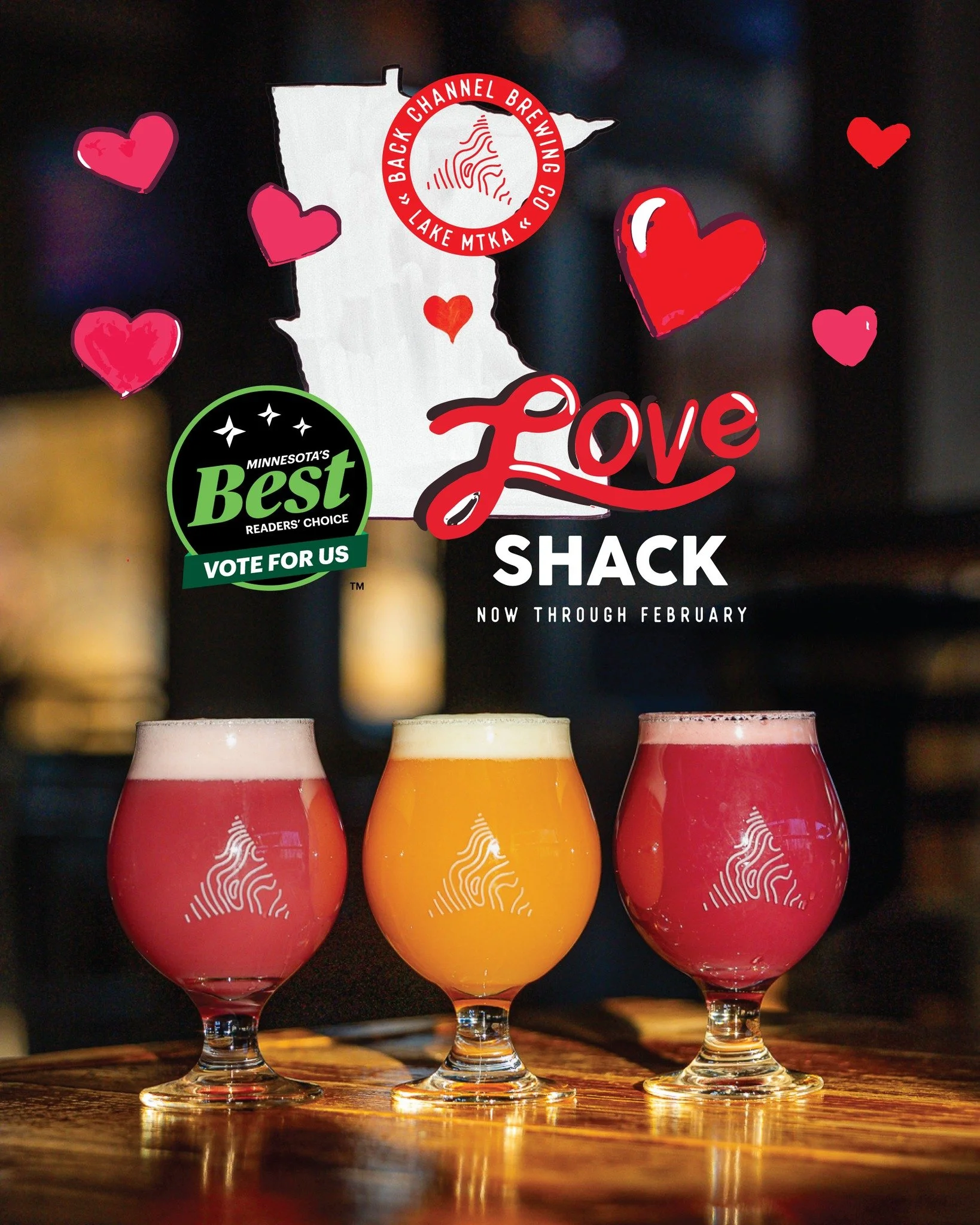 Three shades of fruited beer.

Our ever-rotating list of beverages always includes a combination of fruited options. 

Grab a glass, taste the flavor, and feel the Love Shack.

Heads up that Jumby is back on-site, and we&rsquo;ll have the Men&rsquo;s