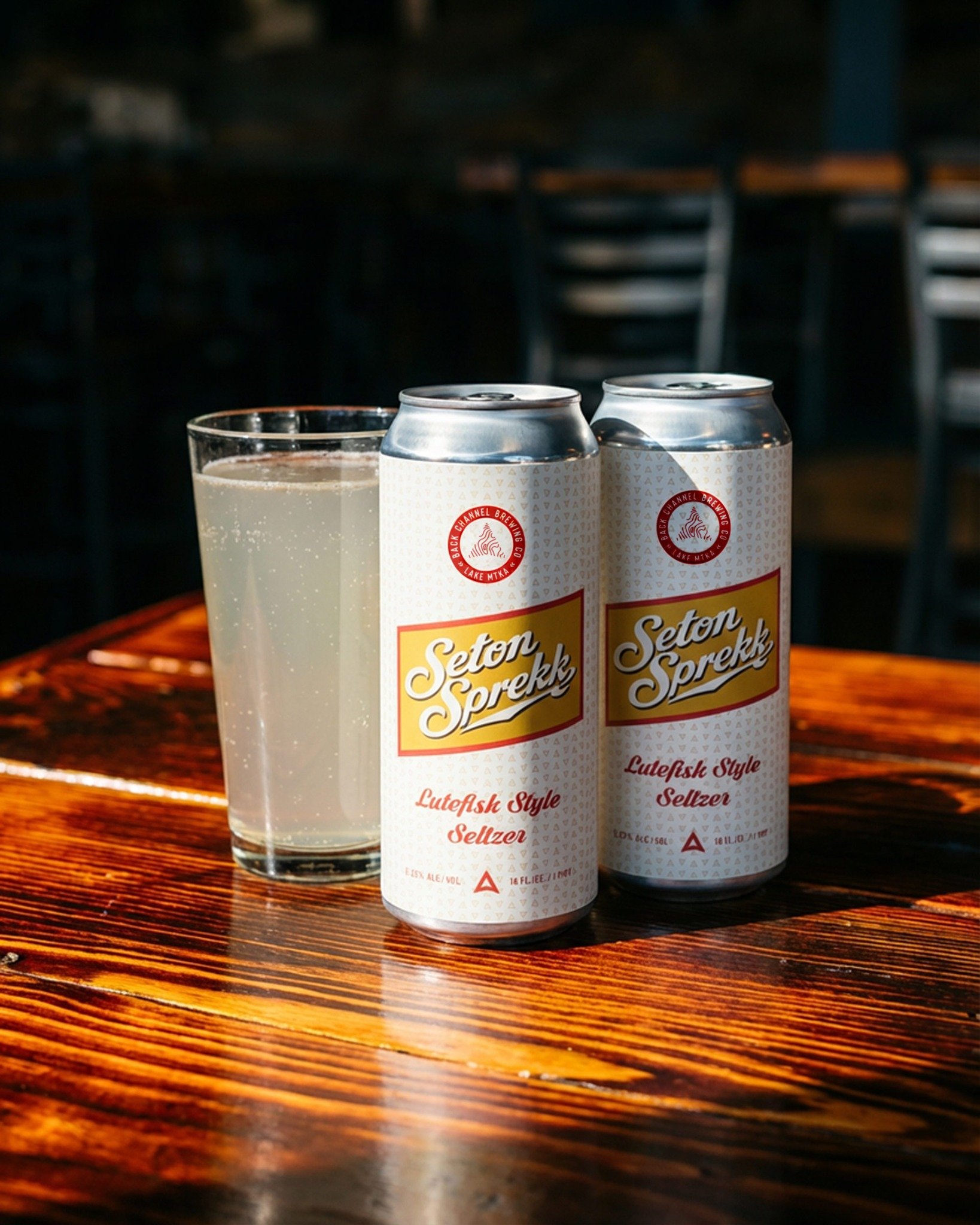 Just in time with walleye season around the corner.

Seton Sprekk &mdash; Lutefisk Style Seltzer (5.25%)

Brine // White Pepper // Subtle Citrus // Crisp Finish

Pairs well with long days on the lake and whatever&rsquo;s biting.

Available in the tap