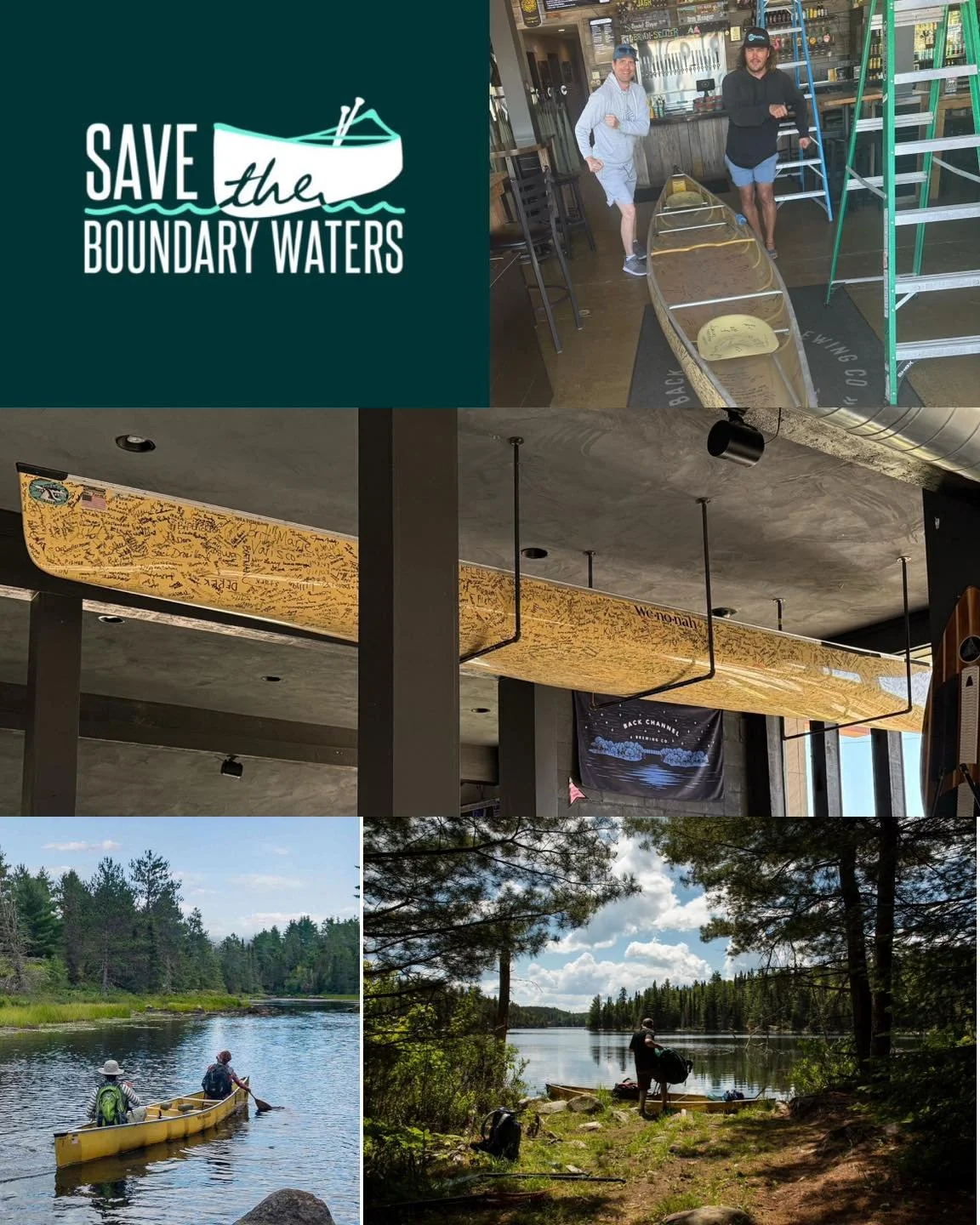 Tonight from 6-8PM!

Save the Boundary Waters is hosting a Craft Night at the taproom.

You may have seen &ldquo;Sig&rdquo;, the special canoe hanging above the entry way in the taproom recently.

Sig is an ambassador of savethebwca. In 2014, Sig was