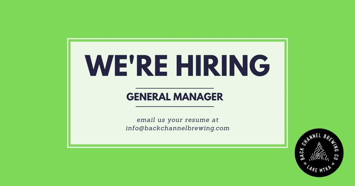 We&rsquo;re seeking dynamic and creative individuals to help us grow in an exciting and fast paced market! See our open opportunities below. (link in bio) https://www.backchannelbrewing.com/careers
#mnbeer #hiring #twincitiesjobs #hospitalityjobs