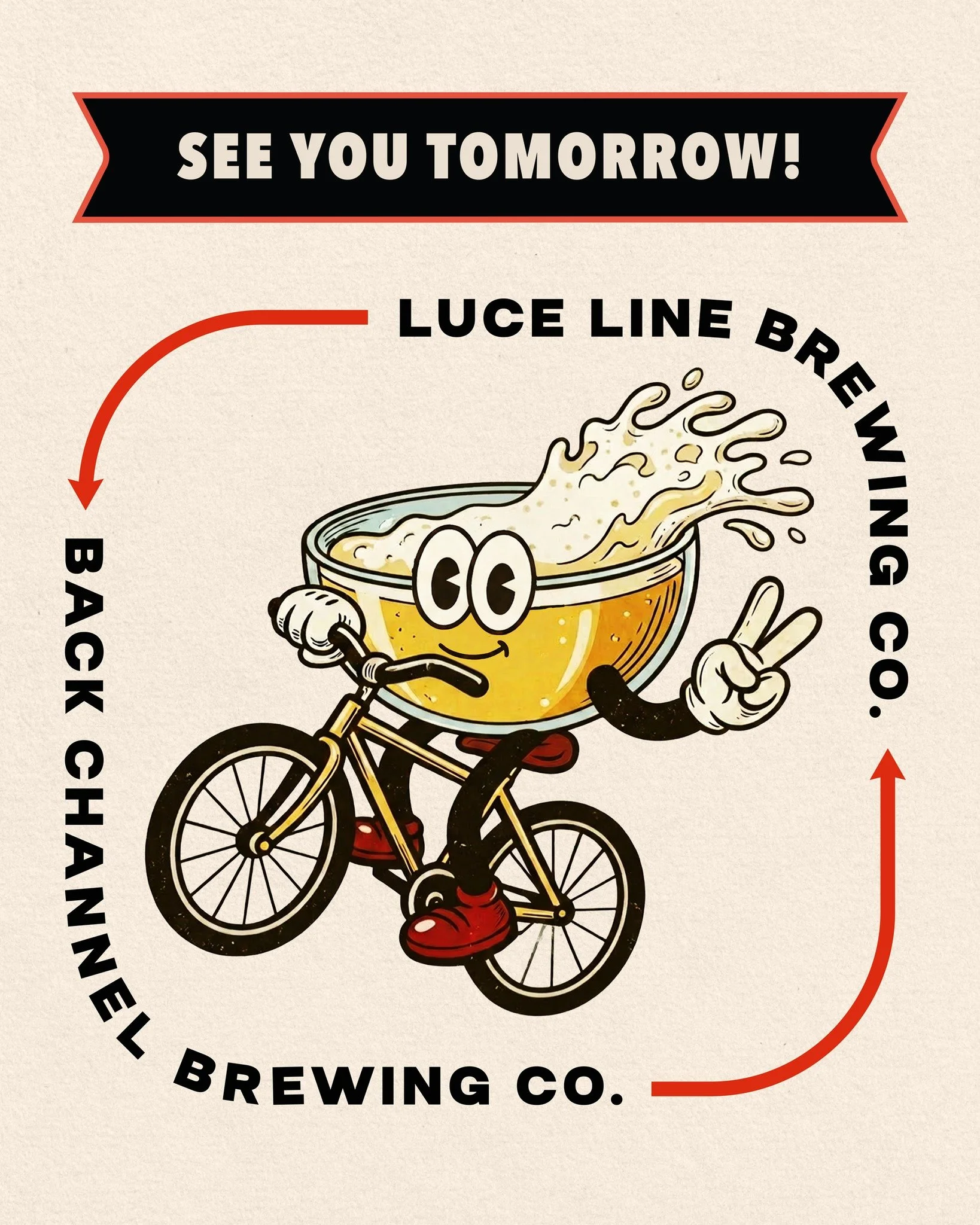 One ride.
Two breweries.
A whole lot of hazy beer.

Tour de Hazy is tomorrow.

Join Back Channel Brewing and @lucelinebrewing  for a self-guided ride between Plymouth and Spring Park featuring beverages at both taprooms, scenic trails, and plenty of 