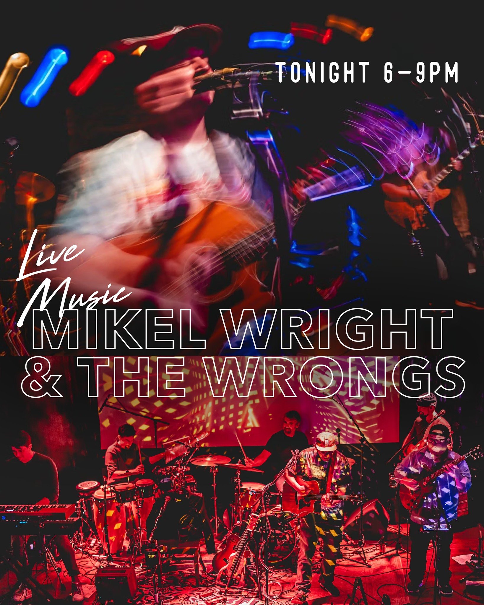 Live music on the lake tonight.

@mikelwrightandthewrongs  live from 6&ndash;9PM.

And @colors_by_korneel  will be onsite with his tie-dye wears during the show.

Cold beer, live music, and a little more color than your average Saturday.

Stop by.