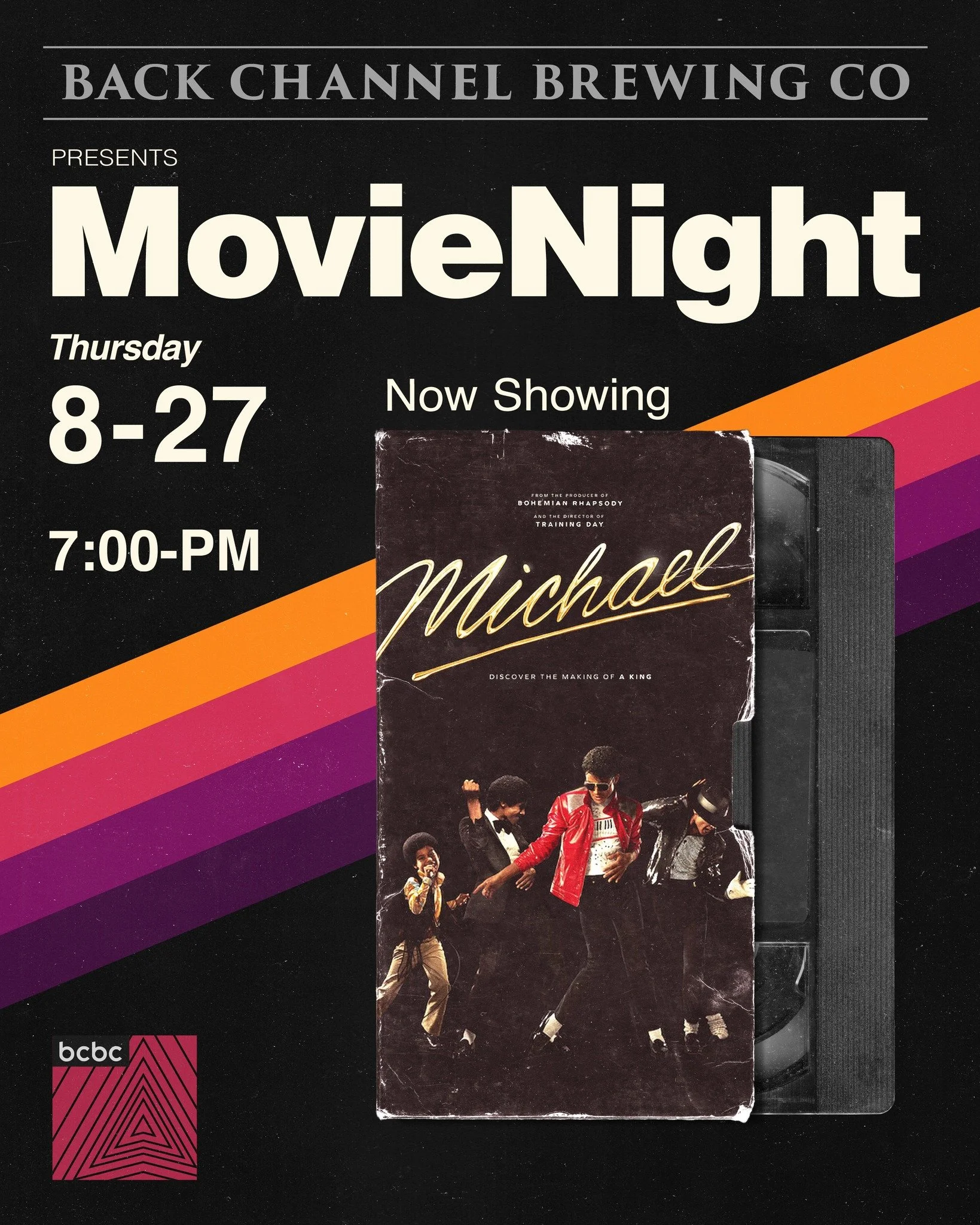 Movie Night is back this Thursday.

We&rsquo;re showing Michael outdoors at 7PM, with Michael Jackson hits playing starting at 5:30PM to set the mood.

Brick Oven Bus @thebrickovenbus will be slinging pizza, plus we&rsquo;ll have popcorn and candy av