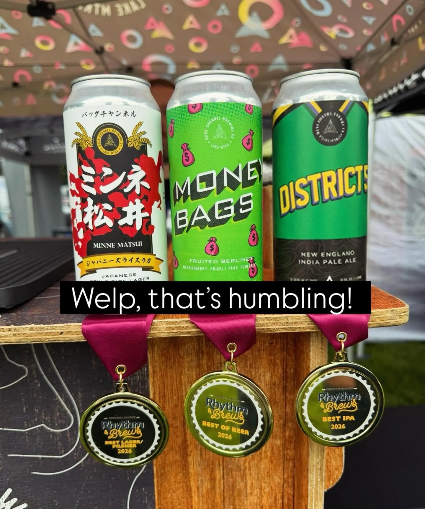 What a night at @mnmomag Rhythm and Brews last night. Our team was blown away to take home &ldquo;Best of Beer&rdquo; for Money Bags our fruited berlinger, &ldquo;Best Lager/Pilsner&rdquo; for Minne Matsui our Japanese rice lager, and &ldquo;Best IPA