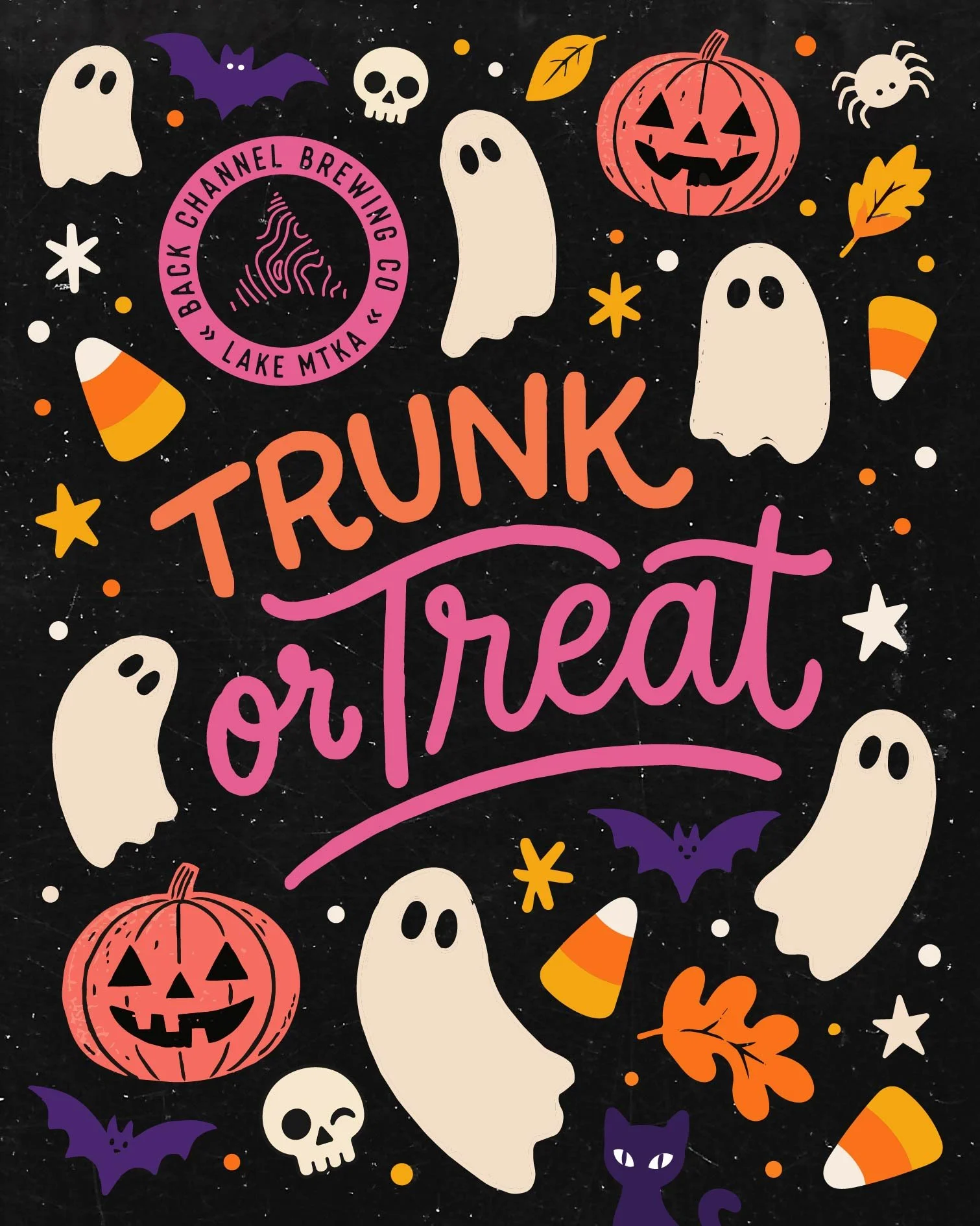 Calling all ghosts, goblins &amp; little monsters!

October 31 // 11AM - 3PM

We&rsquo;re celebrating Halloween with Trunk or Treat at Back Channel on October 31.

Fill those candy buckets during Trunk or Treating from 11AM&ndash;2PM, then show us yo
