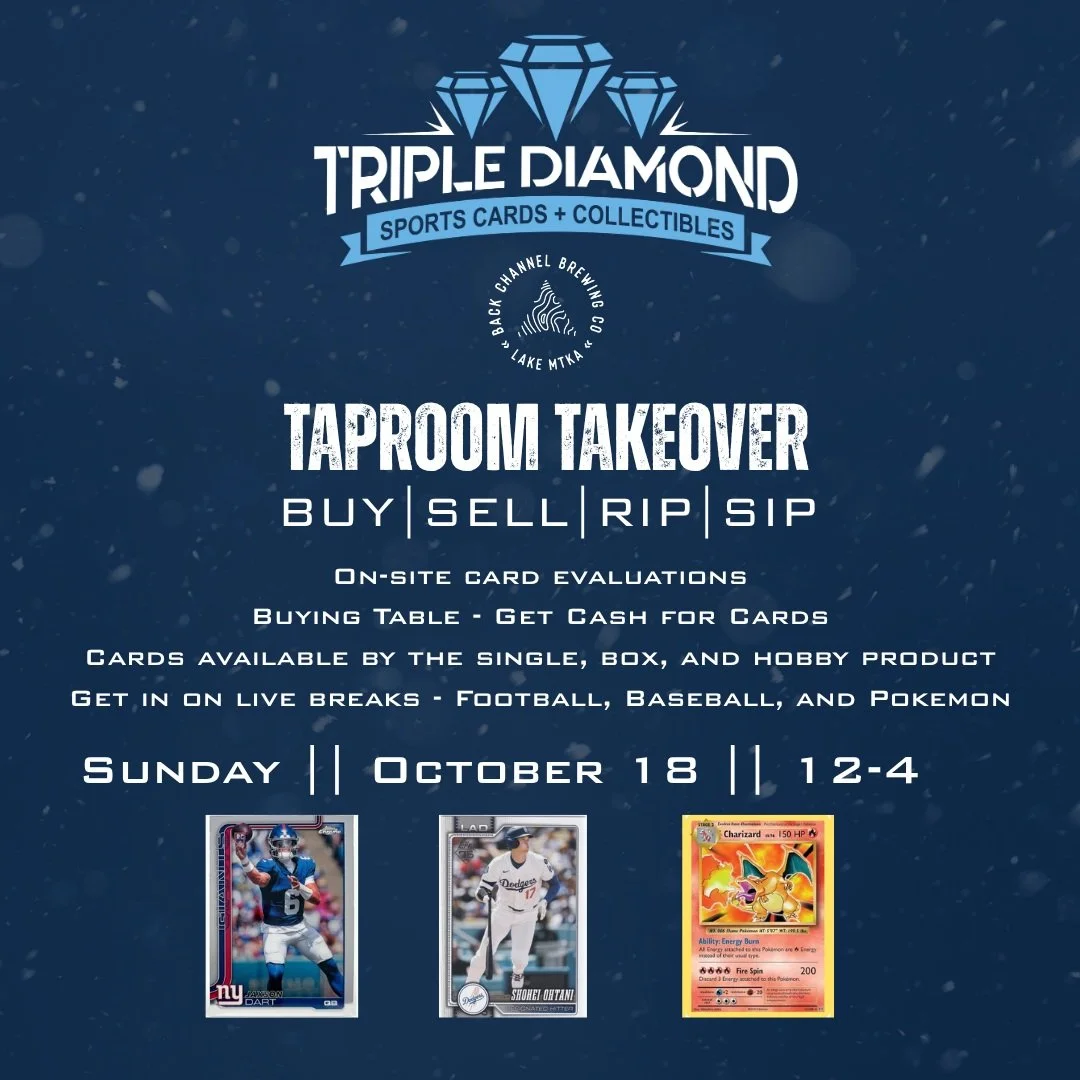Make Sunday of MEA weekend count!
Looking for a fun, easy family activity this weekend? 

Join us at our taproom in Spring Park on Sunday, October 18 from 12-4 for @triplediamondsportsbreaks Taproom Takeover.

What better way to spend the bye-week, t