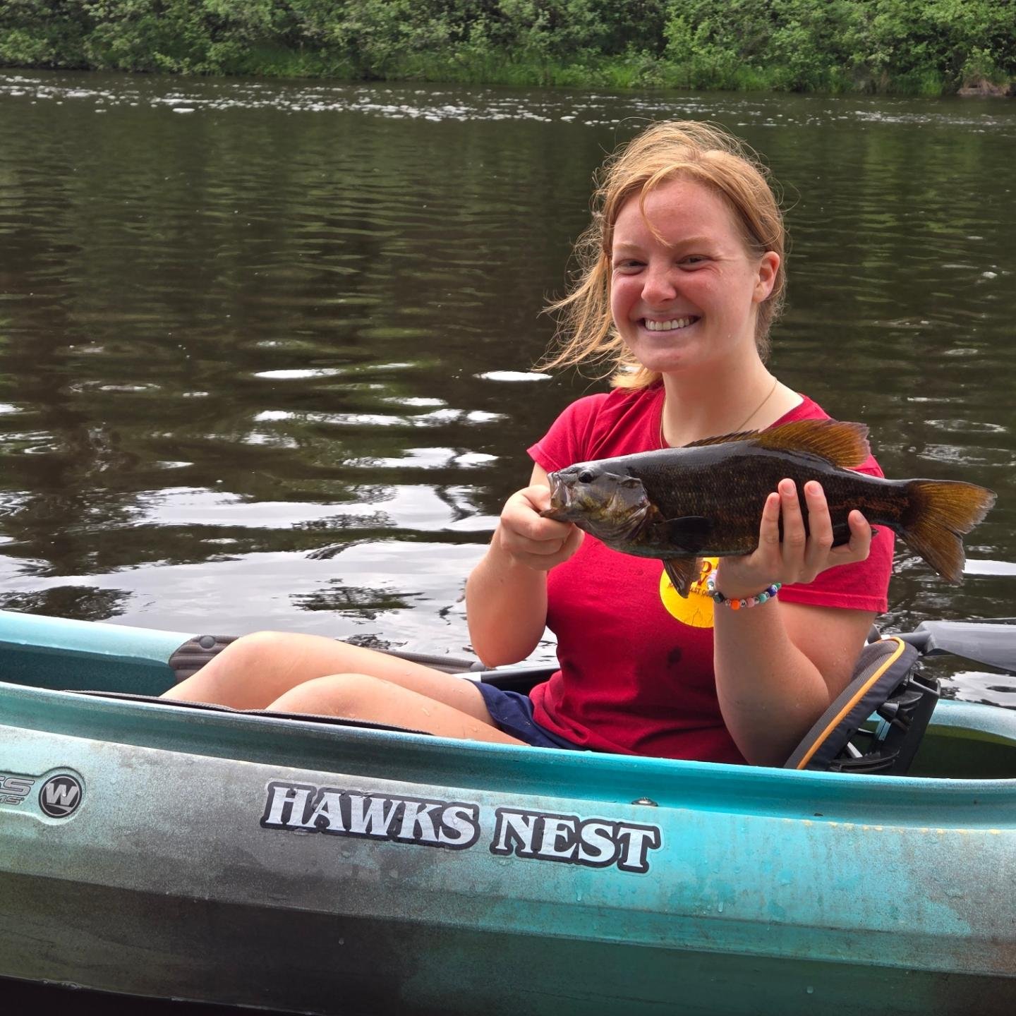 Maggie found the big Smallmouth today!