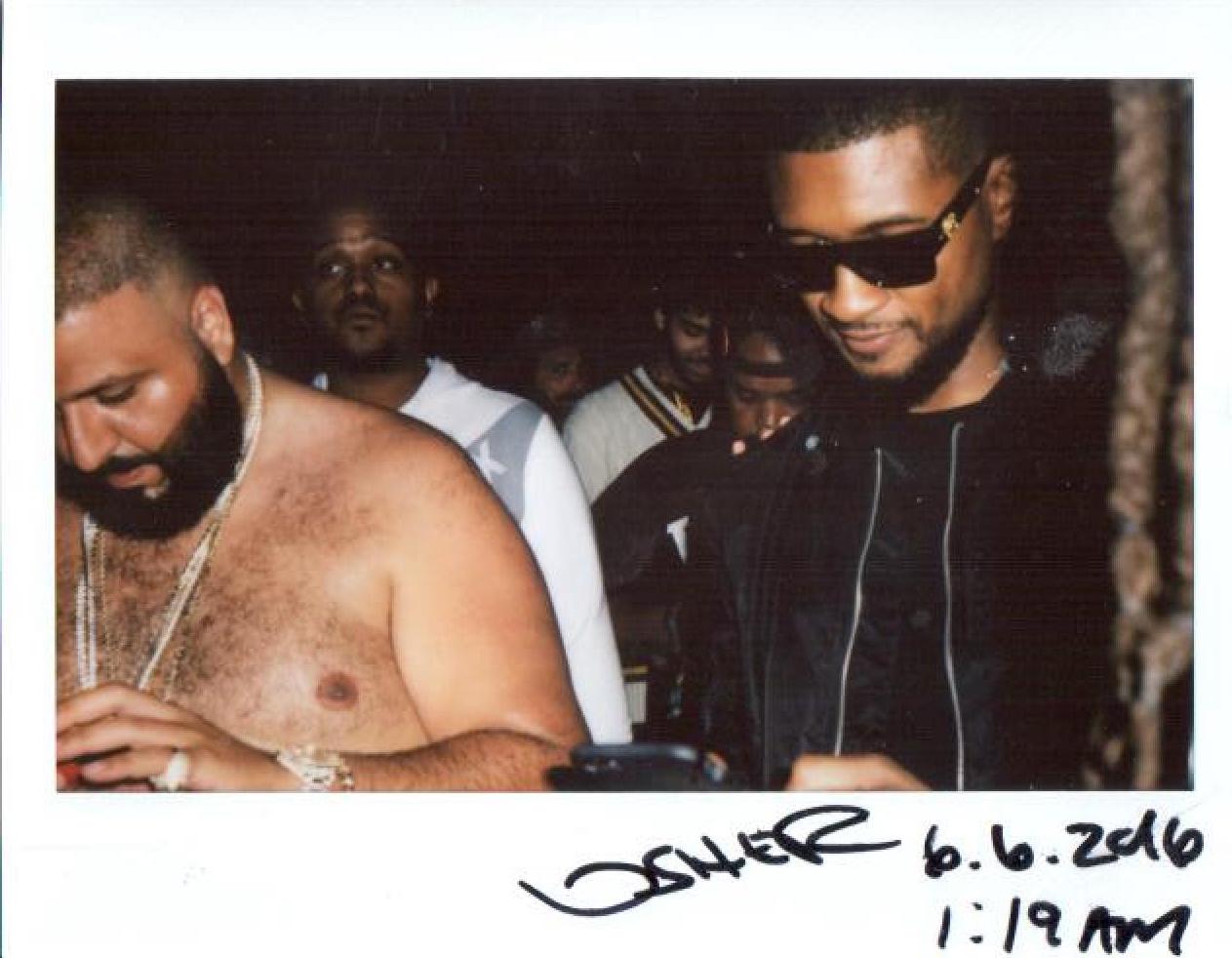 USHER x DJ KHALED (POLAROID BY BEIJA VELEZ)