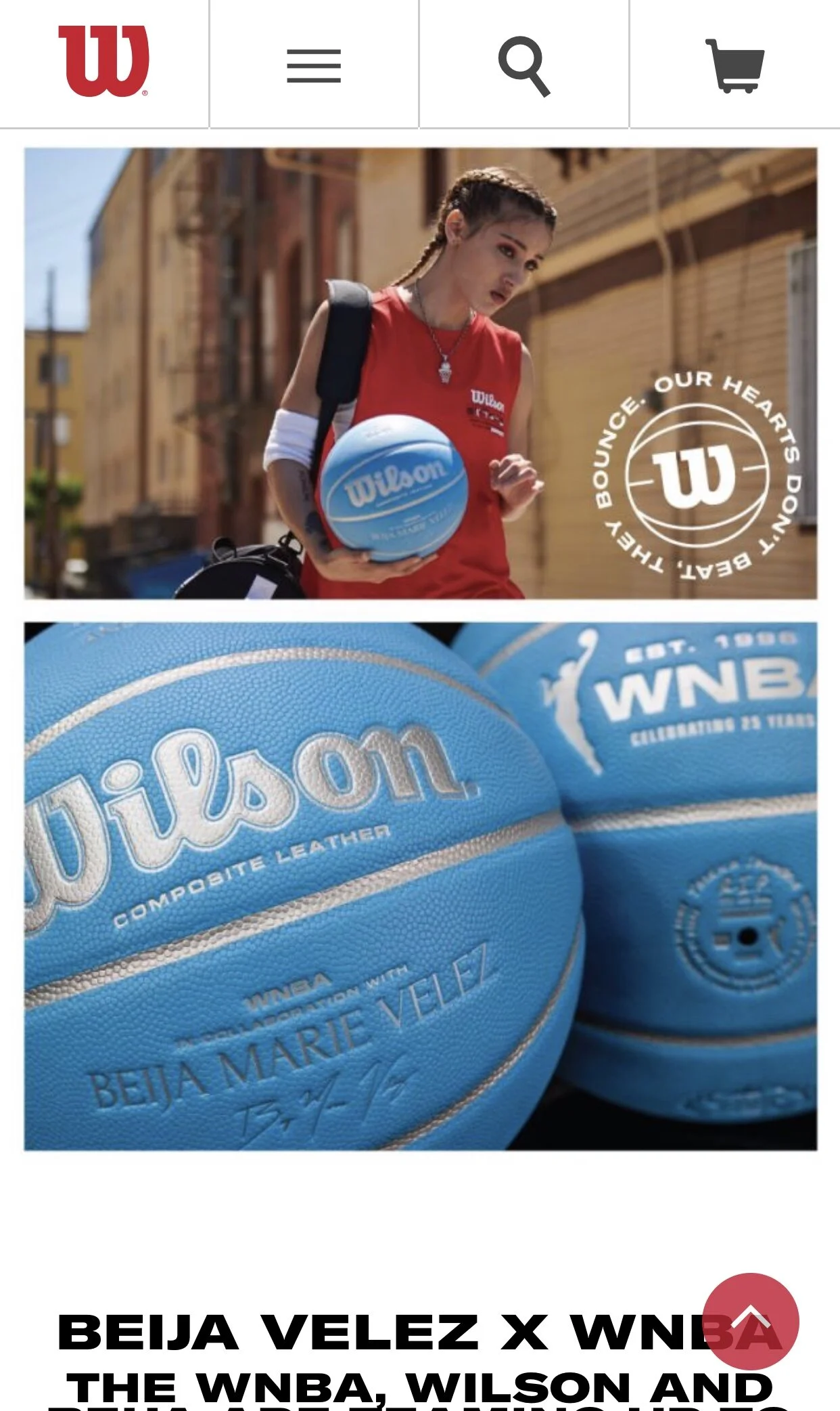 BEIJA VELEZ IN COLLABORATION WITH WILSON BASKETBALL FOR WNBA'S 25TH ANNIVERSARY